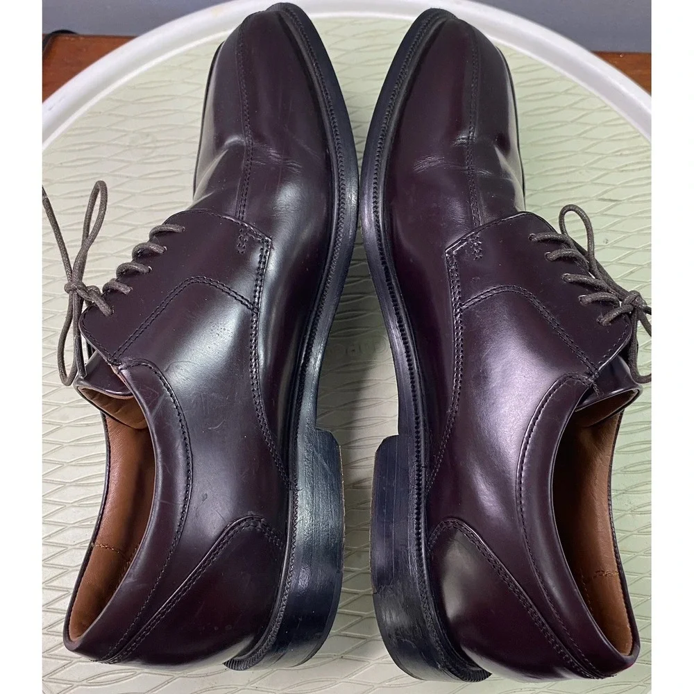 Rockport Men's Fair Oak Bike Toe Leather Oxfords Dress shoes Brown Mahogany 8.5M